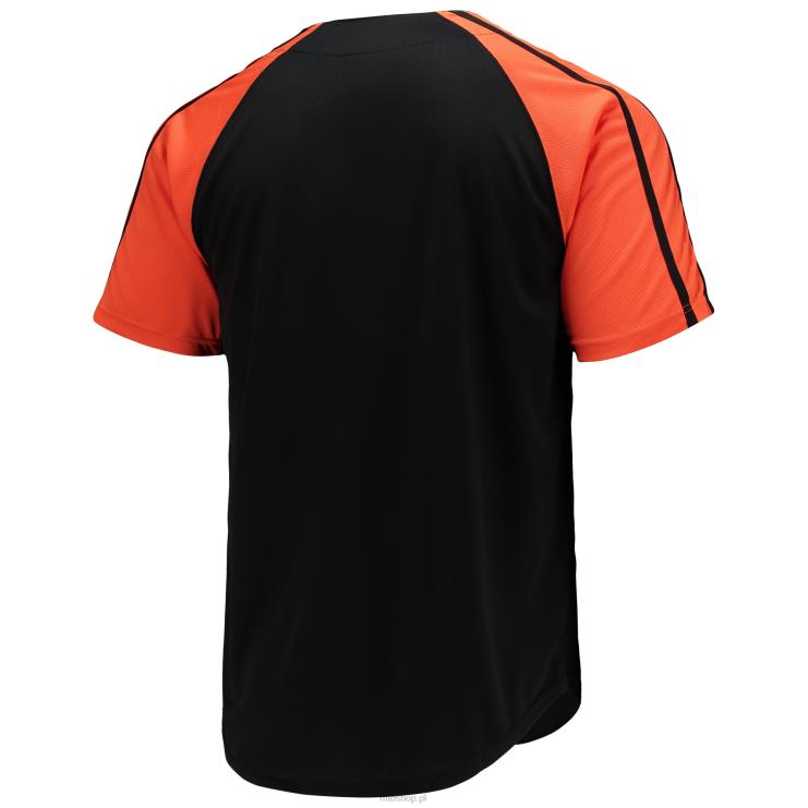baltimore orioles szwy czarna replika raglanowej koszulki zapinanej na guziki mężczyźni 0J02V1147 MLB Jerseys